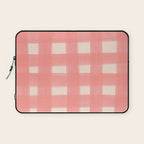 checks checks-pink rose Laptop Sleeve Gallery Image 1