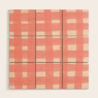 checks checks-pink rose Wood Wall Art Gallery Image 1