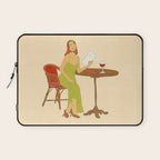 Woman at a Cafe in Rome Laptop Sleeve Gallery Image 1