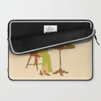 Woman at a Cafe in Rome Laptop Sleeve Gallery Image 2