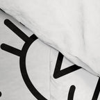 Abstract black and white line doodle pattern Comforter Gallery Image 4