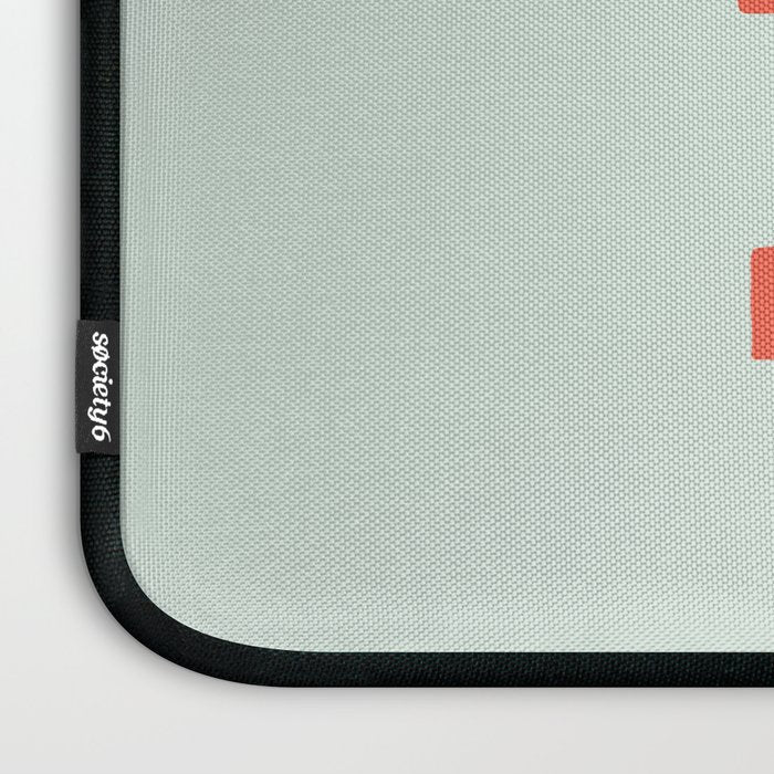 Actually Life is Beautiful and I Have Time typography print in pastel green and red Laptop Sleeve Gallery Image 3