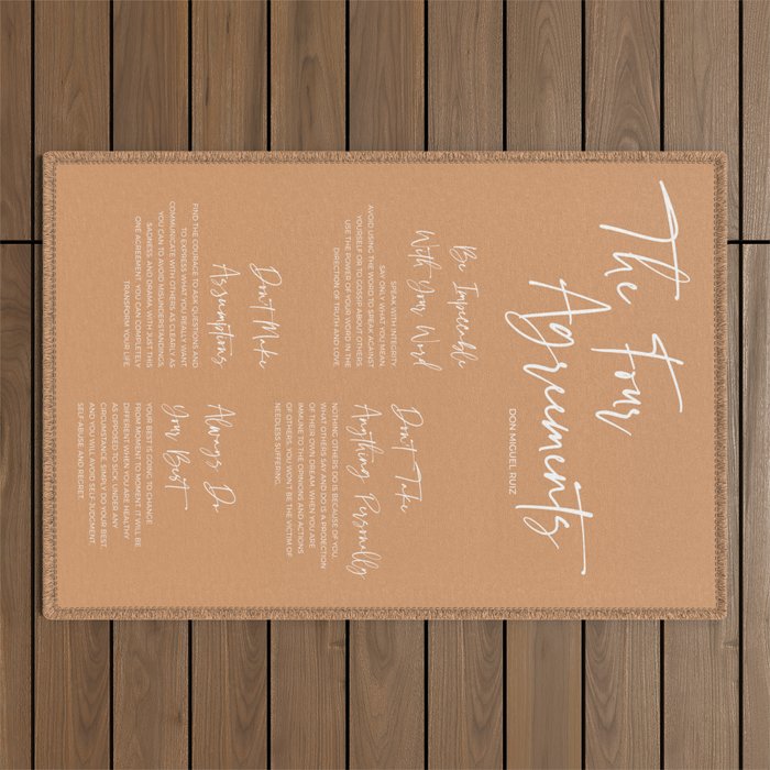 The Four Agreements Fall Colors Outdoor Rug Gallery Image 1