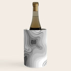 White Topographic Map Wine Chiller Gallery Image 3