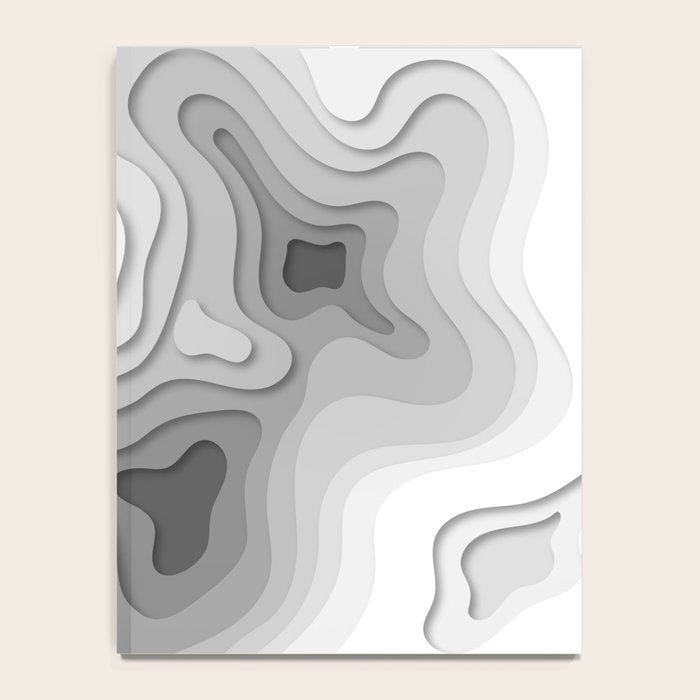 White Topographic Map Notebook Gallery Image 4
