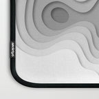 White Topographic Map Laptop Sleeve Gallery Image 3