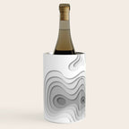White Topographic Map Wine Chiller Gallery Image 2