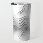 White Topographic Map Travel Mug Gallery Image 3