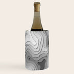 White Topographic Map Wine Chiller Gallery Image 1