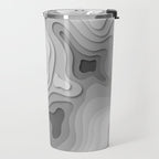 White Topographic Map Travel Mug Gallery Image 2
