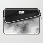 White Topographic Map Laptop Sleeve Gallery Image 2