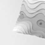 White Topographic Map Pillow Sham Gallery Image 4