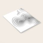 White Topographic Map Notebook Gallery Image 3