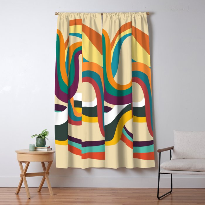Groovy rainbow of doom Window Curtain Gallery Image 1