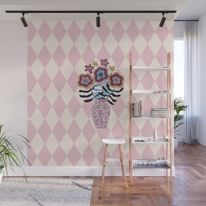 Harlequin Bloom Wall Mural Gallery Image 1