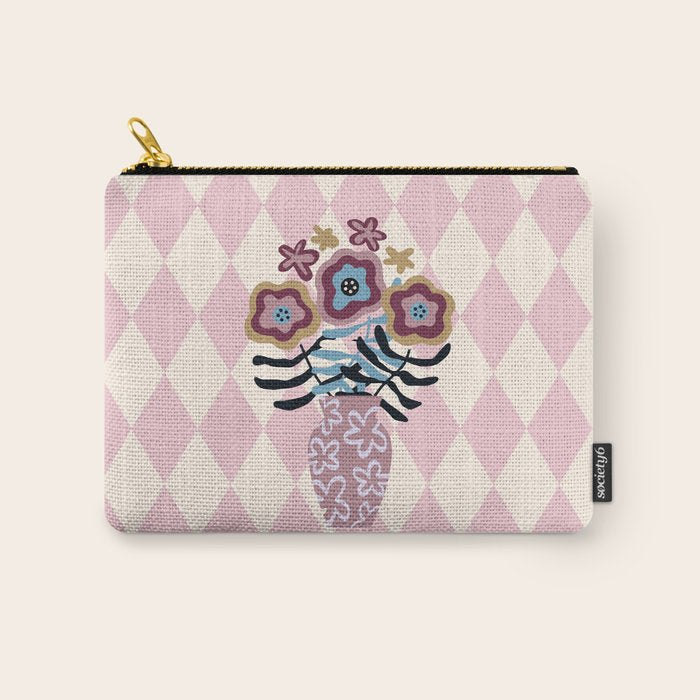 Harlequin Bloom Carry All Pouch Gallery Image 1