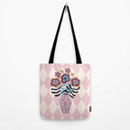 Harlequin Bloom Tote Bag Gallery Image 2