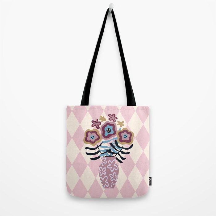Harlequin Bloom Tote Bag Gallery Image 2