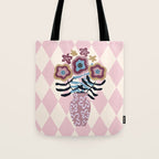 Harlequin Bloom Tote Bag Gallery Image 1
