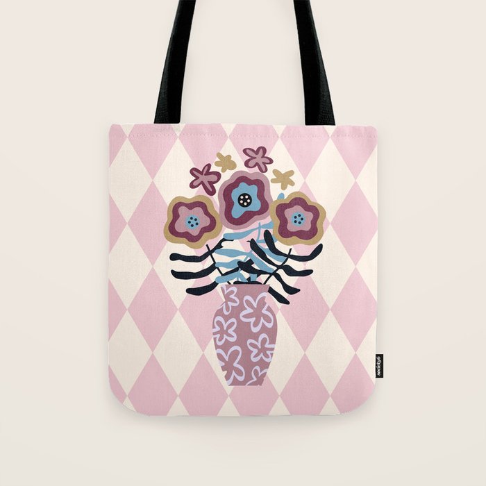 Harlequin Bloom Tote Bag Gallery Image 1