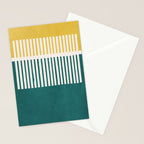 Teal Mustard MCM Bold Abstract Stationery Card Gallery Image 2