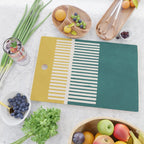 Teal Mustard MCM Bold Abstract Cutting Board Gallery Image 2