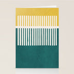 Teal Mustard MCM Bold Abstract Stationery Card Gallery Image 2