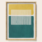Teal Mustard MCM Bold Abstract Serving Tray Gallery Image 1