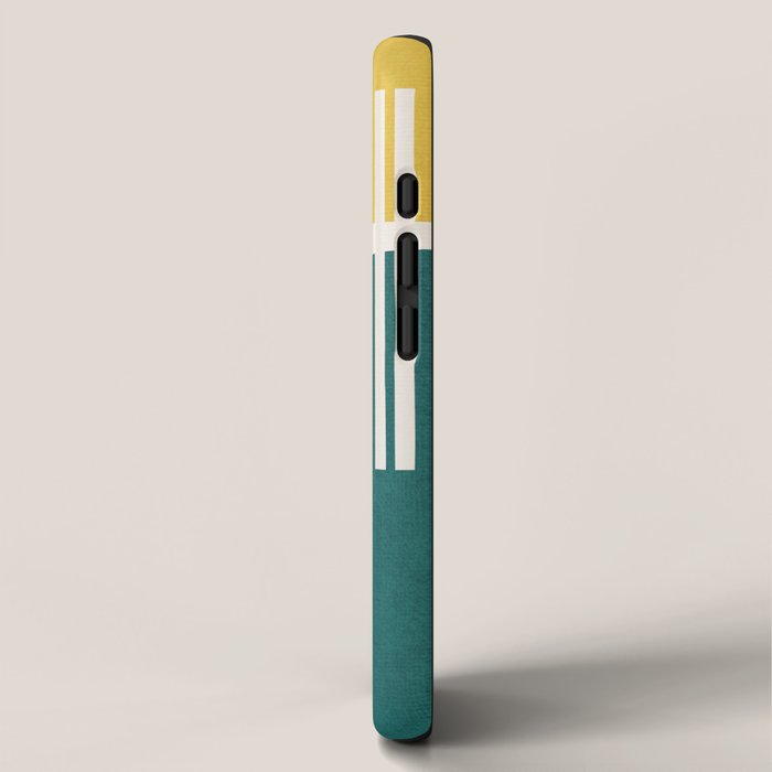 Teal Mustard MCM Bold Abstract iPhone Case Gallery Image 2