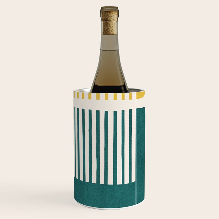 Teal Mustard MCM Bold Abstract Wine Chiller Gallery Image 3