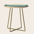 Teal Mustard MCM Bold Abstract Side Table Gallery Image 1