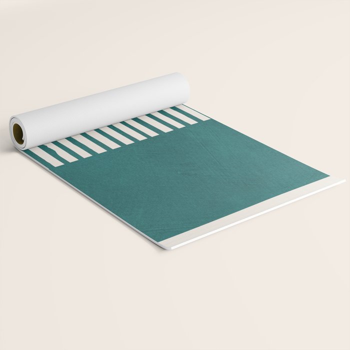 Teal Mustard MCM Bold Abstract Yoga Mat Gallery Image 2