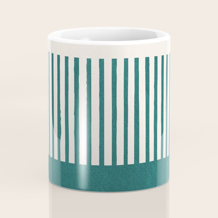 Teal Mustard MCM Bold Abstract Coffee Mug Gallery Image 4