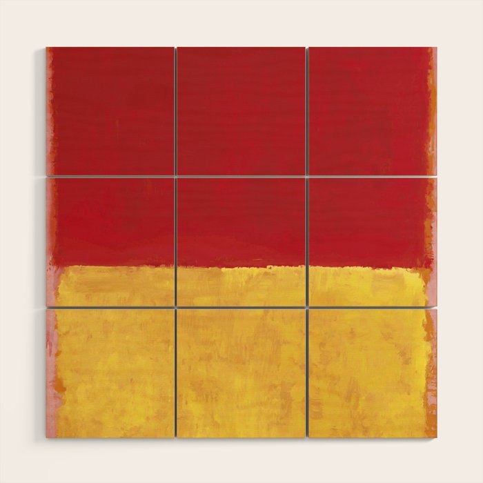 Rothko Red Yellow Untitled Wood Wall Art Gallery Image 1