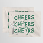 Cheers. Cocktails and Drinks in Green And Linen White Placemat Gallery Image 1