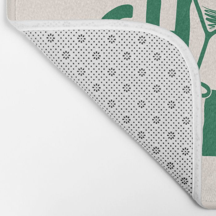 Cheers. Cocktails and Drinks in Green And Linen White Bath Mat Gallery Image 2