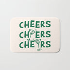 Cheers. Cocktails and Drinks in Green And Linen White Bath Mat Gallery Image 1