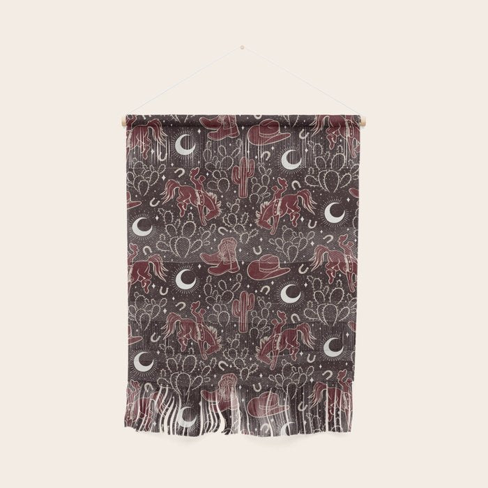 Cowboys and Cacti - manzanita brown Wall Hanging Gallery Image 1