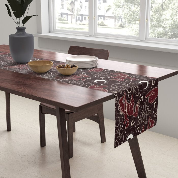 Cowboys and Cacti - manzanita brown Table Runner Gallery Image 2