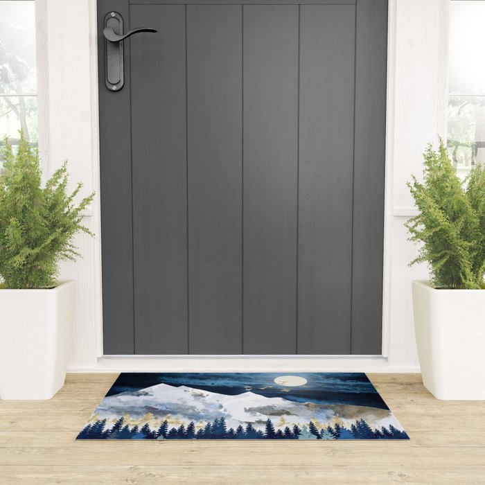 Moonlit Snow Welcome Mat Gallery Image 3