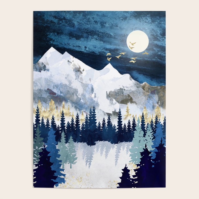 Moonlit Snow Poster Gallery Image 4