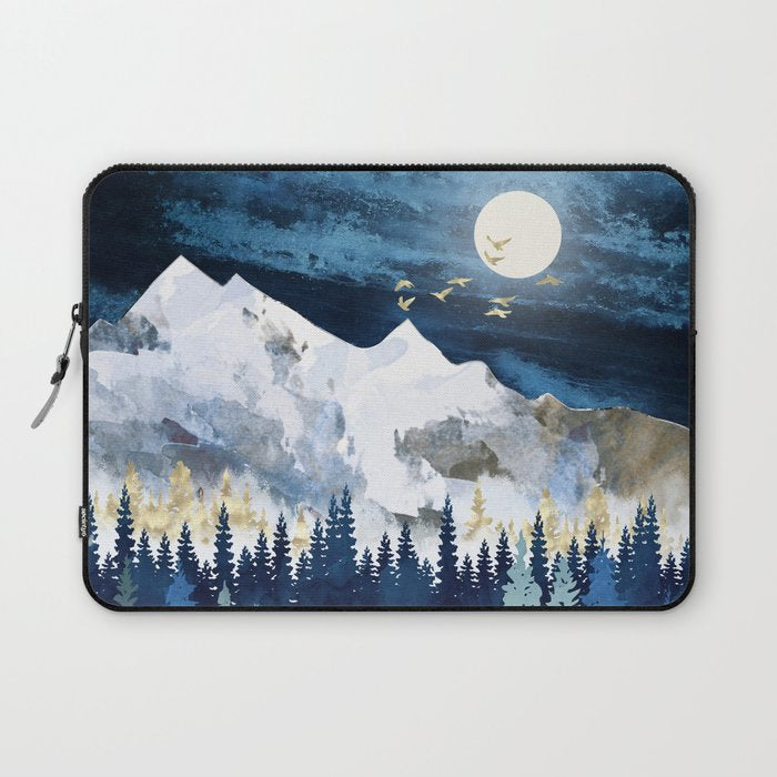 Moonlit Snow Laptop Sleeve Gallery Image 1