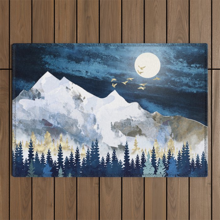 Moonlit Snow Outdoor Rug Gallery Image 1