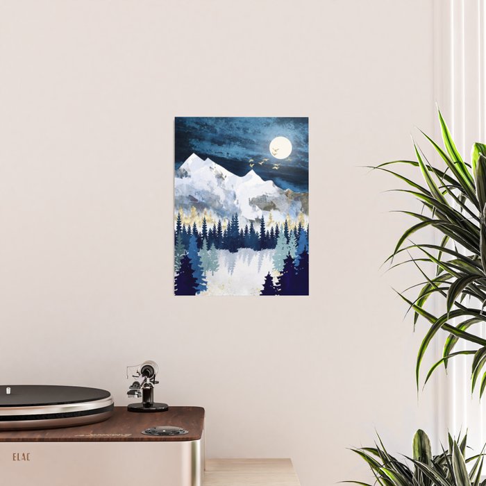 Moonlit Snow Poster Gallery Image 2