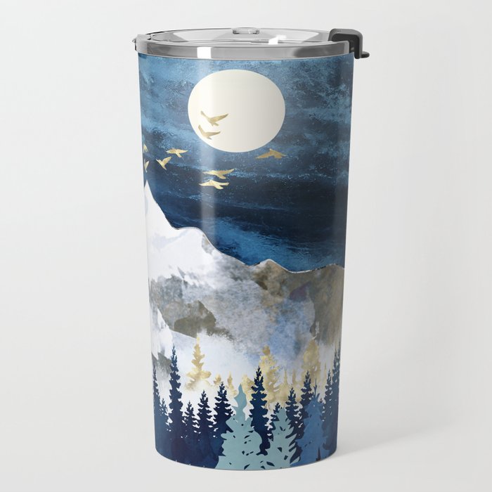 Moonlit Snow Travel Mug Gallery Image 2