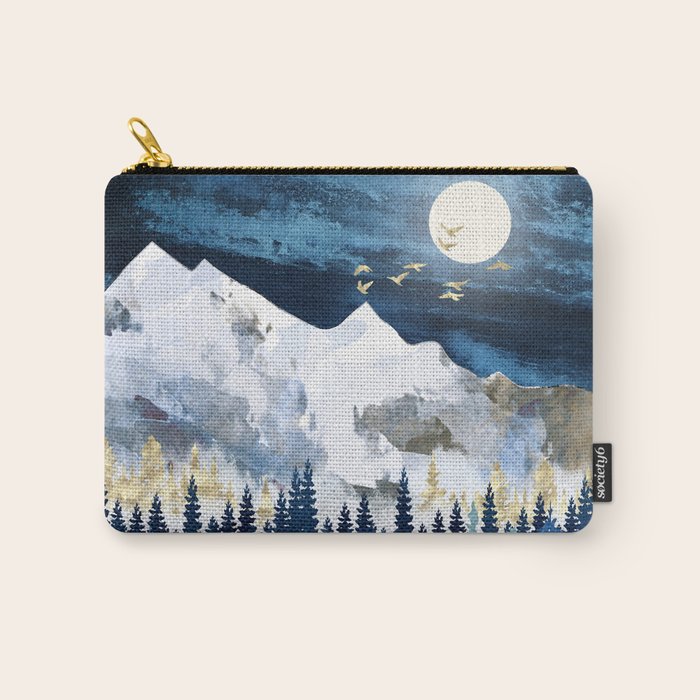Moonlit Snow Carry All Pouch Gallery Image 1