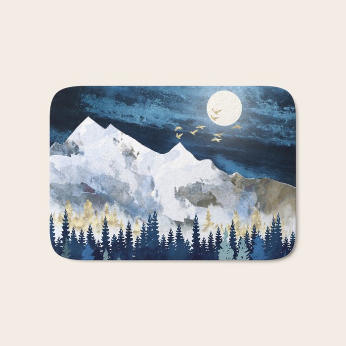 Moonlit Snow Bath Mat Gallery Image 1