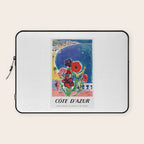 1947 FRANCE Cote d'Azur Travel Poster Laptop Sleeve Gallery Image 1