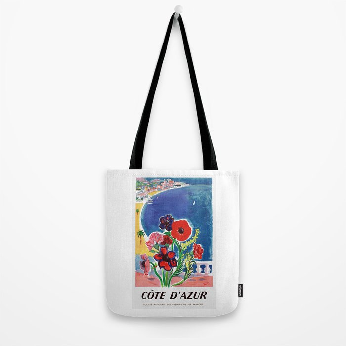 1947 FRANCE Cote d'Azur Travel Poster Tote Bag Gallery Image 2