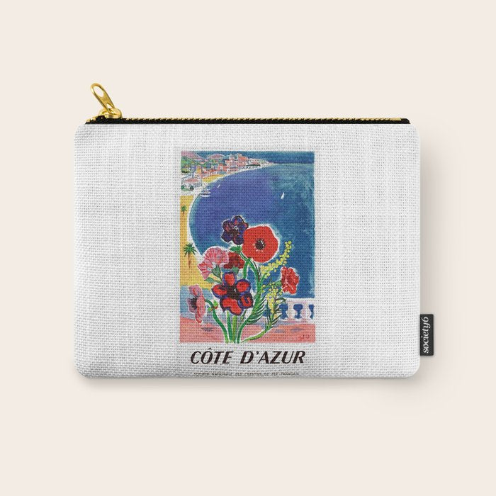 1947 FRANCE Cote d'Azur Travel Poster Carry All Pouch Gallery Image 1